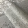 Rose Satin Jaquard White | Lightweight Jacquard, Satin Fabric | Home Decor Fabric | 58" Wide