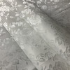 Rose Satin Jaquard White | Lightweight Jacquard, Satin Fabric | Home Decor Fabric | 58" Wide