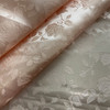 Rose Satin Jacquard Blush | Lightweight Jacquard, Satin Charmeuse, Satin Fabric | Home Decor Fabric | 58" Wide