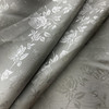 Rose Satin Jaquard Silver | Lightweight Jacquard, Satin Fabric | Home Decor Fabric | 58" Wide