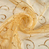 Ferial Organza Embroidery Gold | Very Lightweight Organza Fabric | Home Decor Fabric | 56" Wide