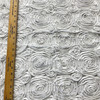 Wedding Rosette Satin White | Medium Weight Satin Fabric | Home Decor Fabric | 50" Wide