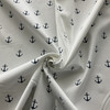 Premier Prints Mini Anchor Twill White/Premier Navy | Medium Weight Twill Fabric | Home Decor Fabric | 54" Wide