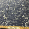Premier Prints Paris Vintage Indigo | Medium Weight Duck Fabric | Home Decor Fabric | 54" Wide