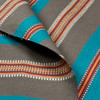 Laura & Kiran Outwest Stripes Laredo Stripe Basketweave Turquoise | Heavyweight Basketweave Fabric | Home Decor Fabric | 54" Wide