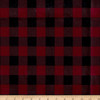 Black/Red 6.75 oz Waxed Canvas Buffalo Check | Medium Weight Canvas Fabric | Home Decor Fabric | 60" Wide