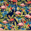 Waverly Sun N Shade Flamingoing Lagoon | Medium Weight Outdoor Fabric | Home Decor Fabric | 54" Wide