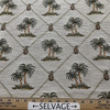 Largo Palm Tree Framed Jacquard Multi | Very Heavyweight Jacquard Fabric | Home Decor Fabric | 54" Wide