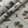 Largo Palm Tree Framed Jacquard Multi | Very Heavyweight Jacquard Fabric | Home Decor Fabric | 54" Wide