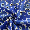 Marimekko Mini Unikko Cotton Broadcloth Blue | Lightweight Broadcloth Fabric | Home Decor Fabric | 58" Wide