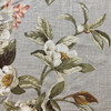 Live Artfully in Shadow | Home Decor Fabric | Floral | Grey / White / Green / Peach | Linen / Rayon | Waverly | 54" Wide | By the Yard