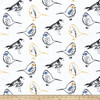 Premier Prints Bird Toile Slub Canvas Brazilian Yellow | Medium/Heavyweight Canvas Fabric | Home Decor Fabric | 54" Wide