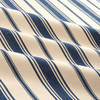 Laura & Kiran Coastal Stripe Navy | Medium/Heavyweight Canvas Fabric | Home Decor Fabric | 54" Wide