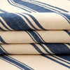 Laura & Kiran Coastal Stripe Navy | Medium/Heavyweight Canvas Fabric | Home Decor Fabric | 54" Wide