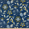 Robert Allen @ Home Kanga Flower Duck Lapis | Medium Weight Duck Fabric | Home Decor Fabric | 55" Wide