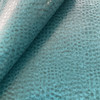 Non-Backed Crocodile Faux Leather Turquoise | Very Heavyweight Vinyl Fabric | Home Decor Fabric | 54" Wide