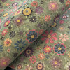 Belagio Cork Fabric Floral Green | Medium Weight Cork Fabric | Home Decor Fabric | 25" Wide.