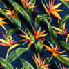 STOF France Strelitzia Bleu | Medium Weight Duck Fabric | Home Decor Fabric | 55" Wide