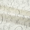 Waverly Cursive Caps Linen Silver | Medium/Heavyweight Linen Fabric | Home Decor Fabric | 54" Wide