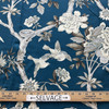 Waverly Mudan Prussian | Medium Weight Duck Fabric | Home Decor Fabric | 54" Wide