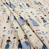 Hilary Farr Come Together Embroidered Dream Blue | Medium Weight Woven Fabric | Home Decor Fabric | 55" Wide