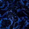 Flocked Damask Taffeta Royal/Black | Very Lightweight Taffeta Fabric | Home Decor Fabric | 58" Wide