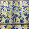 Digital Pucker Mini Lemon Print Indigo | Medium/Heavyweight Basketweave Fabric | Home Decor Fabric | 56" Wide