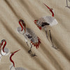 Chinois Kansha Embroidered Linen Umber | Medium Weight Linen Fabric | Home Decor Fabric | 54" Wide