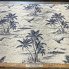Bella Dura Home Performance Palm Tree & Seas The Day Navy | Heavyweight Outdoor, Jacquard Fabric | Home Decor Fabric | 54" Wide