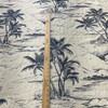 Bella Dura Home Performance Palm Tree & Seas The Day Navy | Heavyweight Outdoor, Jacquard Fabric | Home Decor Fabric | 54" Wide