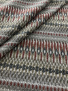 Swavelle Flexion Chenille Jacquard Sedona | Upholstery Fabric | Brick Red / Grey / Tan | Heavyweight | 56" Wide | By the Yard