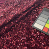 Selectra Plus Sequins Burgundy | Medium Weight Knit, Velvet Fabric | Home Decor Fabric | 44" Wide