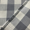 Big Duck Canvas Windmill Linen Check Gray | Heavyweight Linen Fabric | Home Decor Fabric | 54" Wide