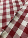 Big Duck Canvas Windmill Linen Check Red | Heavyweight Linen Fabric | Home Decor Fabric | 54" Wide