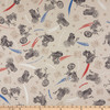 ArtCo Prints Motorcycle Cruise Duck Natural | Lightweight Duck Fabric | Home Decor Fabric | 55.11" Wide