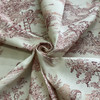Covington Pastorale Toile Duck White/Red | Medium Weight Duck Fabric | Home Decor Fabric | 54" Wide