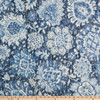 PKL Studio Heriz Medallions Woven Indigo | Very Heavyweight Woven Fabric | Home Decor Fabric | 54" Wide
