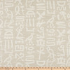 PKL Studio Story Teller Linen Chalk | Egyptian Hieroglyphic/Symbology | Medium/Heavyweight Linen Fabric | Home Decor Fabric | 54" Wide