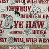 Premier Prints Cowboy Cotton Duck Red Black | Medium Weight Duck Fabric | Home Decor Fabric | 54" Wide