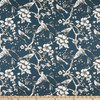 STOF France Fauvette Sateen Duck Petrole | Medium Weight Duck, Sateen Fabric | Home Decor Fabric | 55" Wide