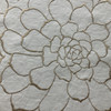 Calista Succulent Embroidered Woven Hazel | Home Decor / Drapery Fabric | Floral | Brown / Off White | 53" Wide | By the Yard