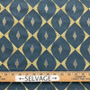 Domino Klimt Gilding Woven Embroidered Dusk | Medium Weight Woven Fabric | Home Decor Fabric | 55" Wide