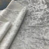 72" Shadow Crushed Velvet White | Medium/Heavyweight Velvet Fabric | Home Decor Fabric | 72" Wide