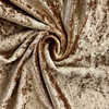 72" Shadow Crushed Velvet Gold | Medium/Heavyweight Velvet Fabric | Home Decor Fabric | 72" Wide