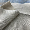 Artistry Performance Linen Bruyere Herringbone Woven Alabaster | Medium/Heavyweight Woven Fabric | Home Decor Fabric | 56.5" Wide