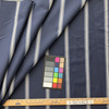 Performatex O' Linen Bone Stripe Outdoor Woven Navy | Medium Weight Woven, Outdoor Fabric | Home Decor Fabric | 54" Wide
