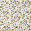 Claridge Home Misty Woven Embroidered Gold | Medium Weight Basketweave Fabric | Home Decor Fabric | 54" Wide