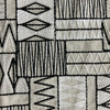 tfa Martegus Embroidered Noir | Medium/Heavyweight Duck Fabric | Home Decor Fabric | 57" Wide