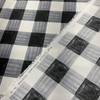 Painterly Plaid Ebony | Outdoor Home Decor Fabric | Black and White | Waterproof | PKL Studio | 54" Wide