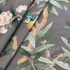 PKL Studio Connoisseur Kimono Vine Cotton Duck Pewter | Medium Weight Duck Fabric | Home Decor Fabric | 54" Wide
